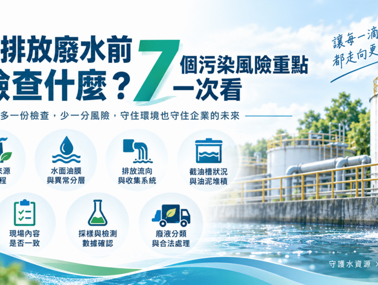 企業排放廢水前該檢查什麼？7 個污染風險重點一次看說明
